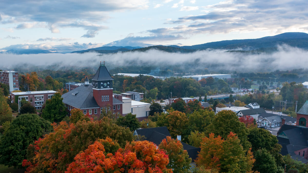 image of campus and mountains in background